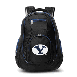 NCAA BYU Cougars 19" Premium Laptop Backpack with Colored Trim