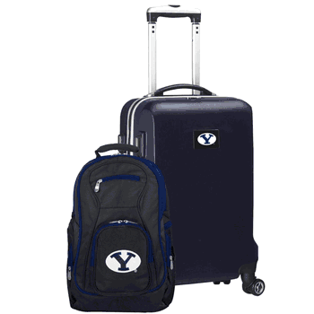 NCAA BYU Cougars Deluxe 2-Piece Backpack & Carry-On Set
