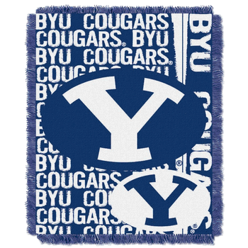 NCAA BYU Cougars Double Play Jacquard Throw