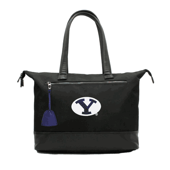 NCAA BYU Cougars Laptop Tote Bag with Colored Zipper Pull Accessory