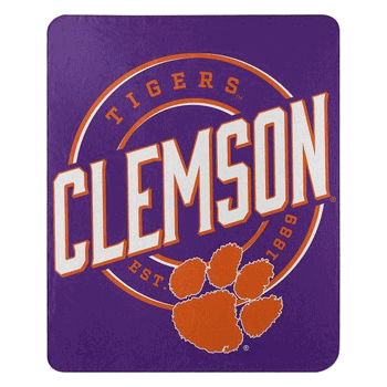 NCAA Clemson Campaign Fleece Throw Blanket 50x60 Inches