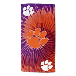 NCAA Clemson Psychedelic Beach Towel 30x60 Inches