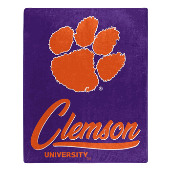 NCAA Clemson Signature Raschel Throw Blanket 50x60 Inches
