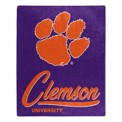 NCAA Clemson Signature Raschel Throw Blanket 50x60 Inches