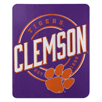 NCAA Clemson Tigers Campaign Fleece Throw