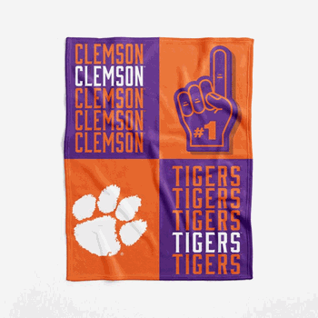 NCAA Clemson Tigers Domino Swaddle Blanket 40x50 inches