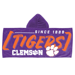 NCAA Clemson Tigers Juvy Hooded Towel