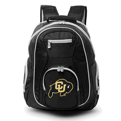 NCAA Colorado Buffaloes 19" Premium Laptop Backpack with Colored Trim