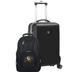 NCAA Colorado Buffaloes Deluxe 2-Piece Backpack & Carry-On Set
