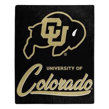 NCAA Colorado Buffaloes Signature Raschel Throw Blanket 50x60 Inches