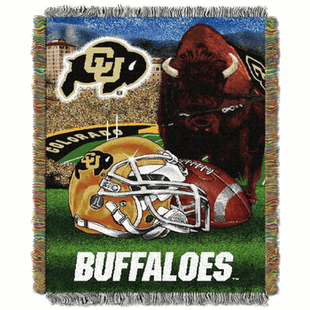 NCAA Colorado Homefield Advantage Woven Tapestry Throw Blanket 48x60 Inches