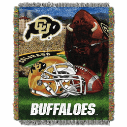 NCAA Colorado Homefield Advantage Woven Tapestry Throw Blanket 48x60 Inches
