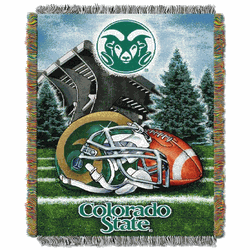NCAA Colorado State Homefield Advantage Woven Tapestry Throw Blanket 48x60 Inches