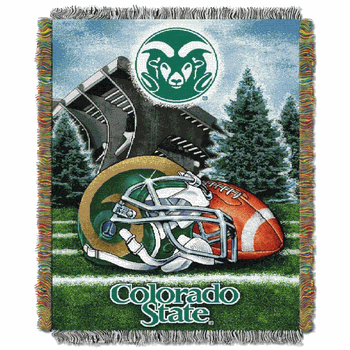 NCAA Colorado State Homefield Advantage Woven Tapestry Throw Blanket 48x60 Inches