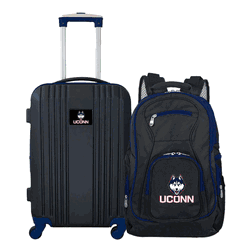 NCAA Connecticut Huskies Premium 2-Piece Backpack & Carry-On Set