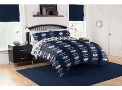 NCAA Connecticut Huskies Rotary Queen Bed In A Bag Set