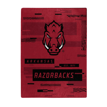 NCAA Digitize Arkansas Raschel Throw Blanket 60x80 Inches