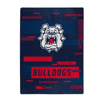Fresno State Bulldogs Digitize Raschel Plush Throw Blanket