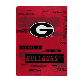 NCAA Digitize Georgia Raschel Throw Blanket 60x80 Inches