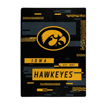 Iowa Hawkeyes Digitize Raschel Plush Throw Blanket