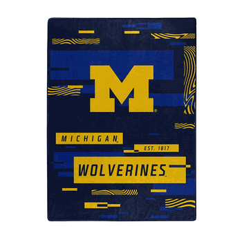 NCAA Digitize Michigan Raschel Throw Blanket 60x80 Inches