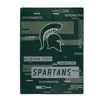 NCAA Digitize Michigan State Raschel Throw Blanket 60x80 Inches