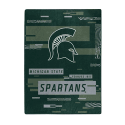 Michigan State Spartans Digitize Raschel Plush Throw Blanket