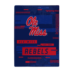 Mississippi Rebels Digitize Raschel Plush Throw Blanket