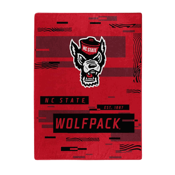 NCAA Digitize NC State Raschel Throw Blanket 60x80 Inches