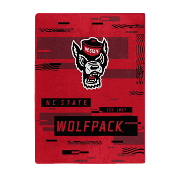 North Carolina State Wolfpack Digitize Raschel Plush Throw Blanket
