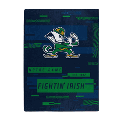 Notre Dame Fighting Irish Digitize Raschel Plush Throw Blanket