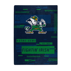 NCAA Digitize Notre Dame Raschel Throw Blanket 60x80 Inches