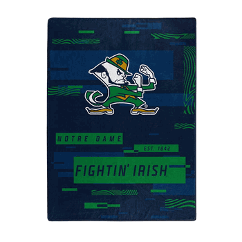 NCAA Digitize Notre Dame Raschel Throw Blanket 60x80 Inches