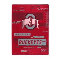Ohio State Buckeyes Digitize Raschel Plush Throw Blanket