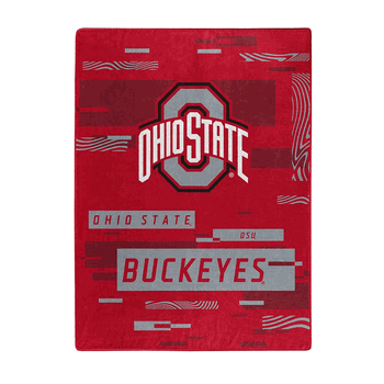 NCAA Digitize Ohio State Raschel Throw Blanket 60x80 Inches
