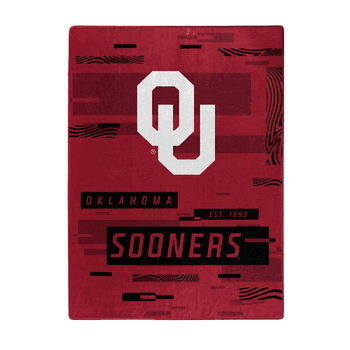 Oklahoma Sooners Digitize Raschel Plush Throw Blanket