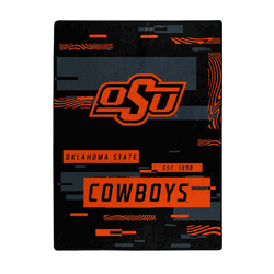 Oklahoma State Cowboys Digitize Raschel Plush Throw Blanket