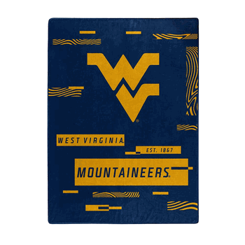 NCAA Digitize West Virginia Raschel Throw Blanket 60x80 Inches