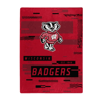Wisconsin Badgers Digitize Raschel Plush Throw Blanket