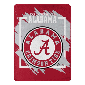 NCAA Dimensional Alabama Micro Raschel Throw Blanket 46x60 Inches