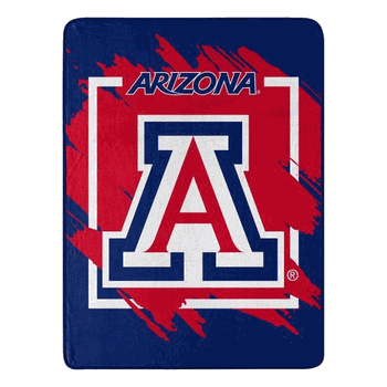 NCAA Dimensional Arizona Micro Raschel Throw Blanket 46x60 Inches