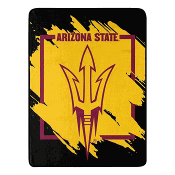 NCAA Dimensional Arizona State Micro Raschel Throw Blanket 46x60 Inches
