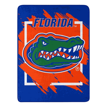 NCAA Dimensional Florida Micro Raschel Throw Blanket 46x60 Inches