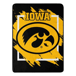 NCAA Dimensional Iowa Micro Raschel Throw Blanket 46x60 Inches