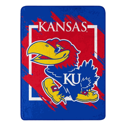 NCAA Dimensional Kansas Micro Raschel Throw Blanket 46x60 Inches