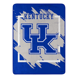 NCAA Dimensional Kentucky Micro Raschel Throw Blanket 46x60 Inches