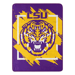 NCAA Dimensional LSU Micro Raschel Throw Blanket 46x60 Inches