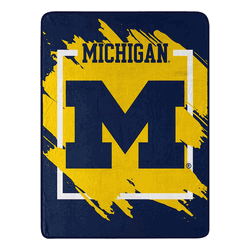 NCAA Dimensional Michigan Micro Raschel Throw Blanket 46x60 Inches