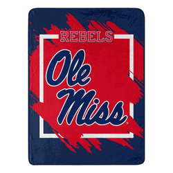 NCAA Dimensional Mississippi Micro Raschel Throw Blanket 46x60 Inches