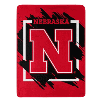 NCAA Dimensional Nebraska Micro Raschel Throw Blanket 46x60 Inches